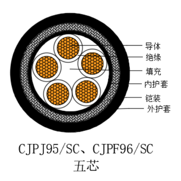 铜芯交联聚乙烯绝缘低烟无卤船用电力电缆-CJPJ95/SC-0.6/1kV、CJPF96/SC-0.6/1kV